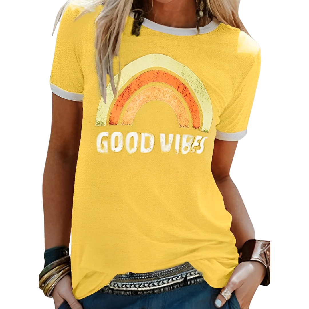 Women's Casual Printed Round Neck T-Shirt | Short Sleeve