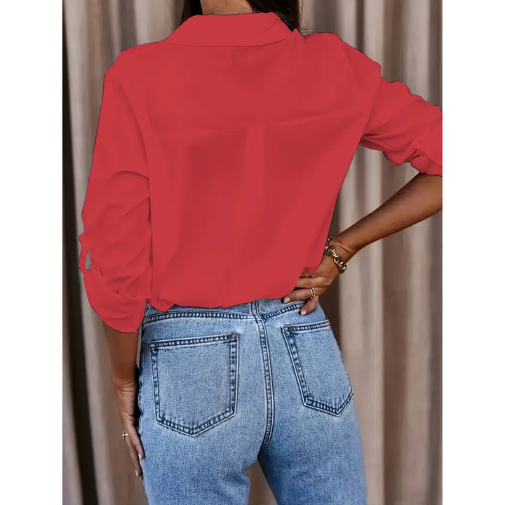 Women's 3/4 Sleeves Collared Summer Shirt | Casual