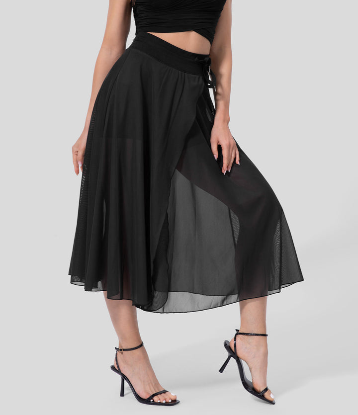 Women's Drawstring A-Line Skirt | Midi