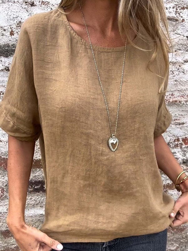 Women's Short Sleeved Round Neck Blouse | Casual