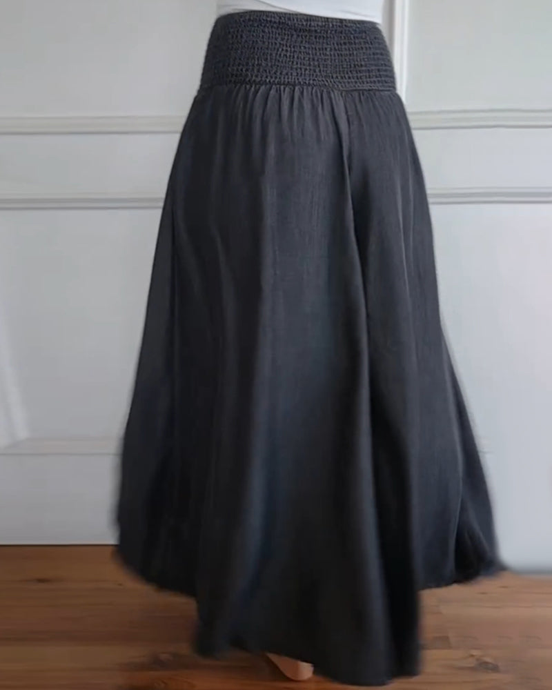 Women's Wide Leg Pants | Elastic Waist