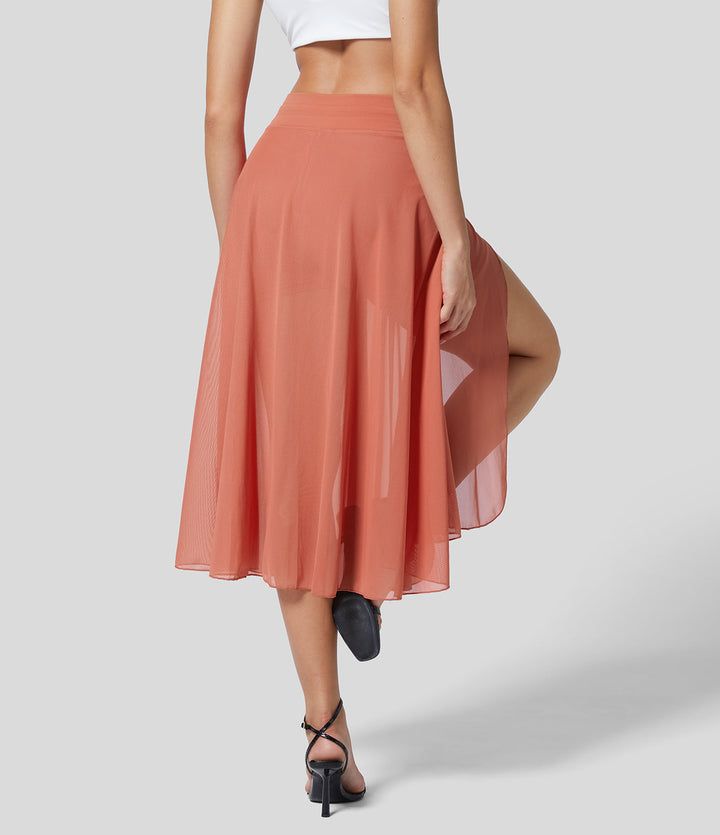 Women's Drawstring A-Line Skirt | Midi