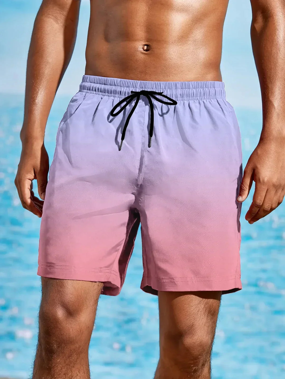 Men's Straight Leg Swim Shorts | Drawstring