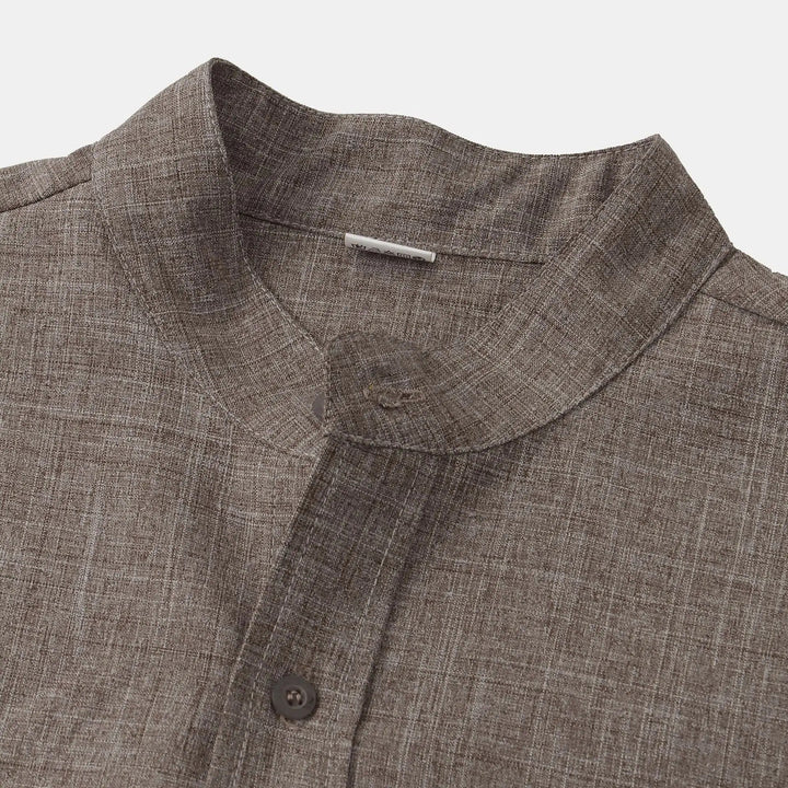 Men's Casual Shirt | Stand-up Collar