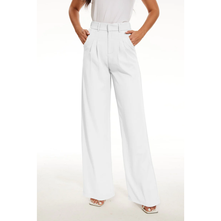 Women's Wide Straight Leg Formal Pants | High Waisted