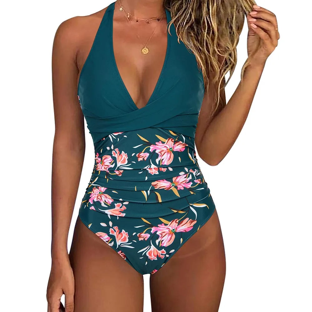 Women’s One Piece Swimsuit | Halter Neck
