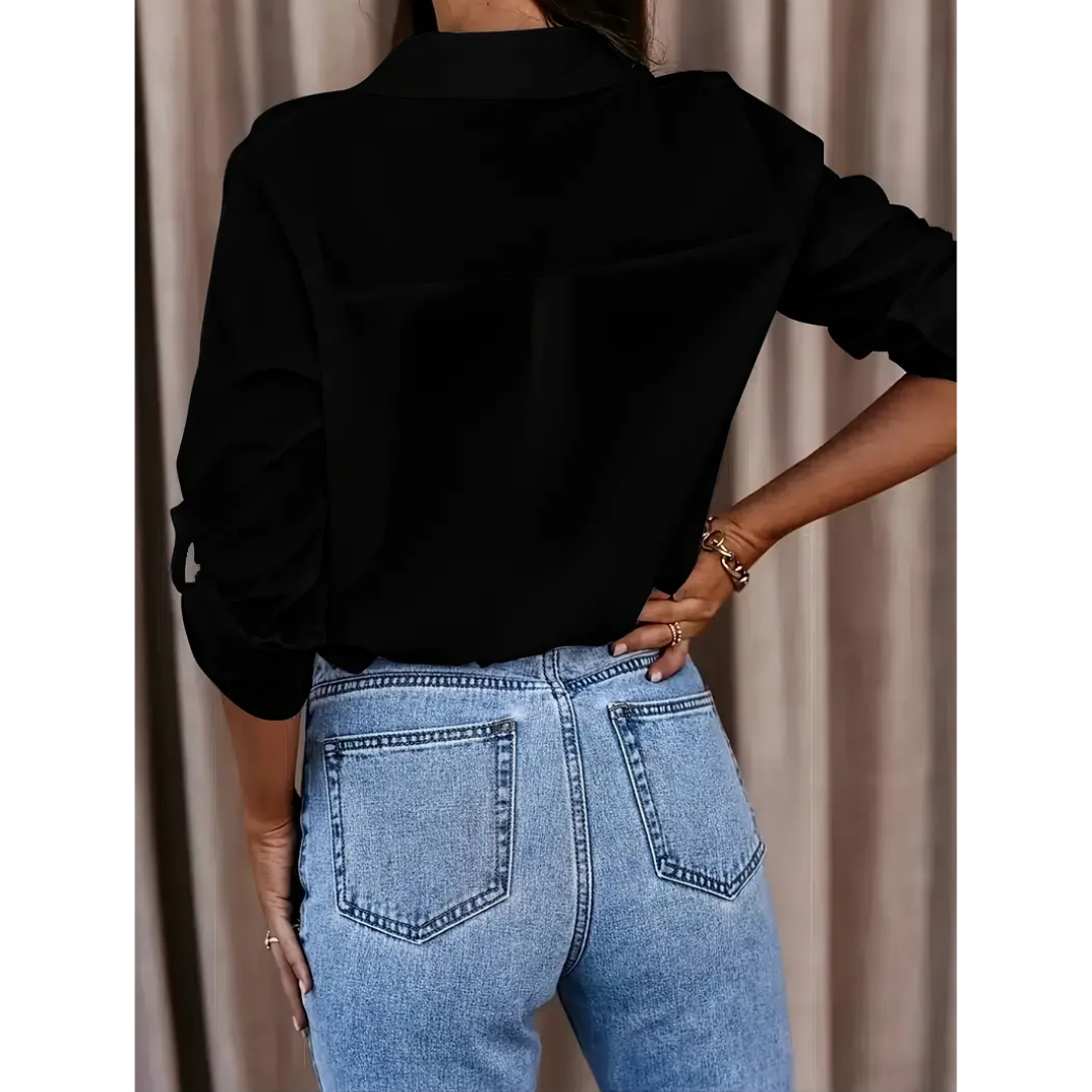 Women's 3/4 Sleeves Collared Summer Shirt | Casual