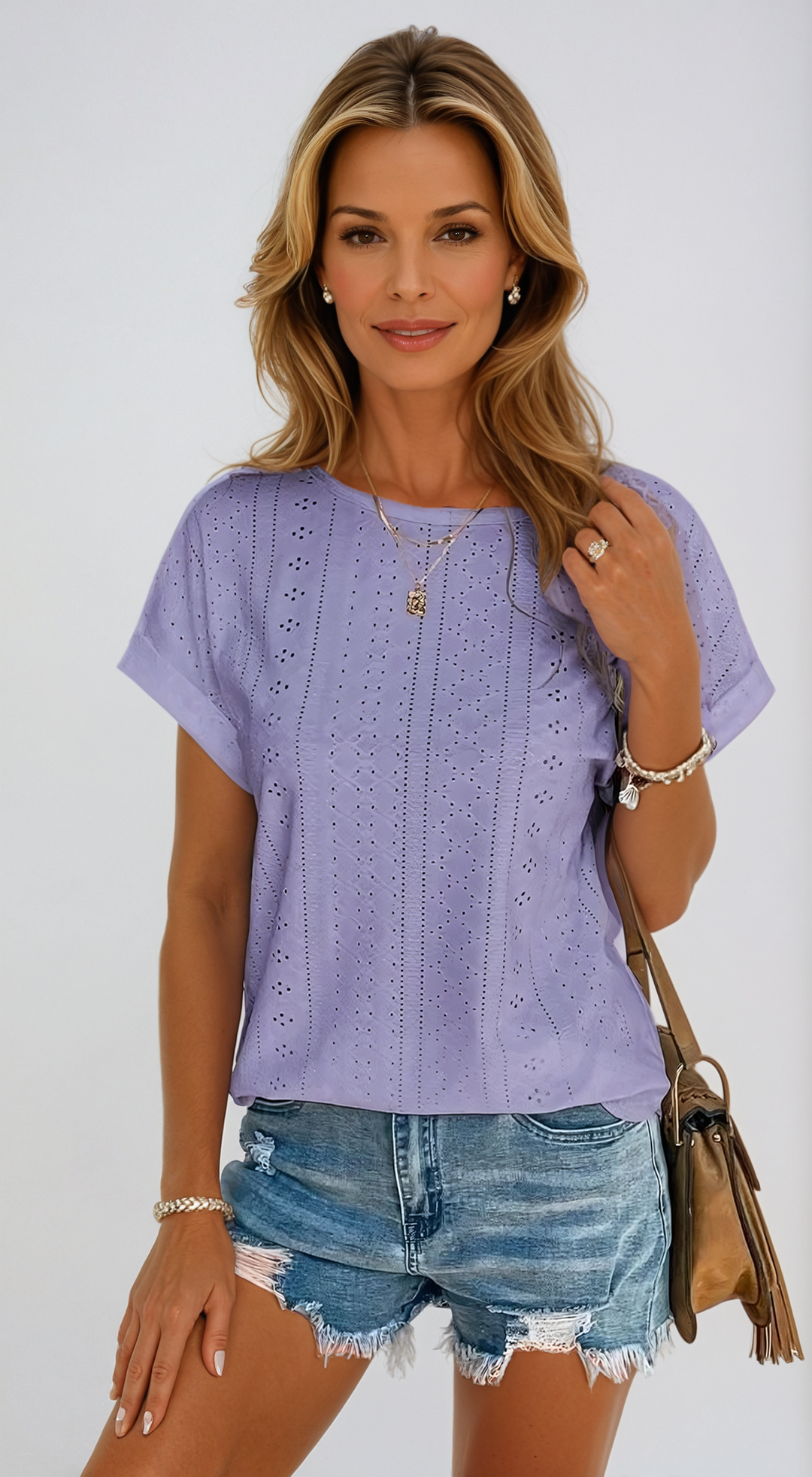 Women's Eyelet Top | Casual
