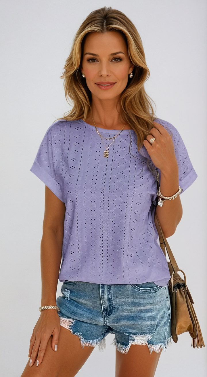 Women's Eyelet Top | Casual