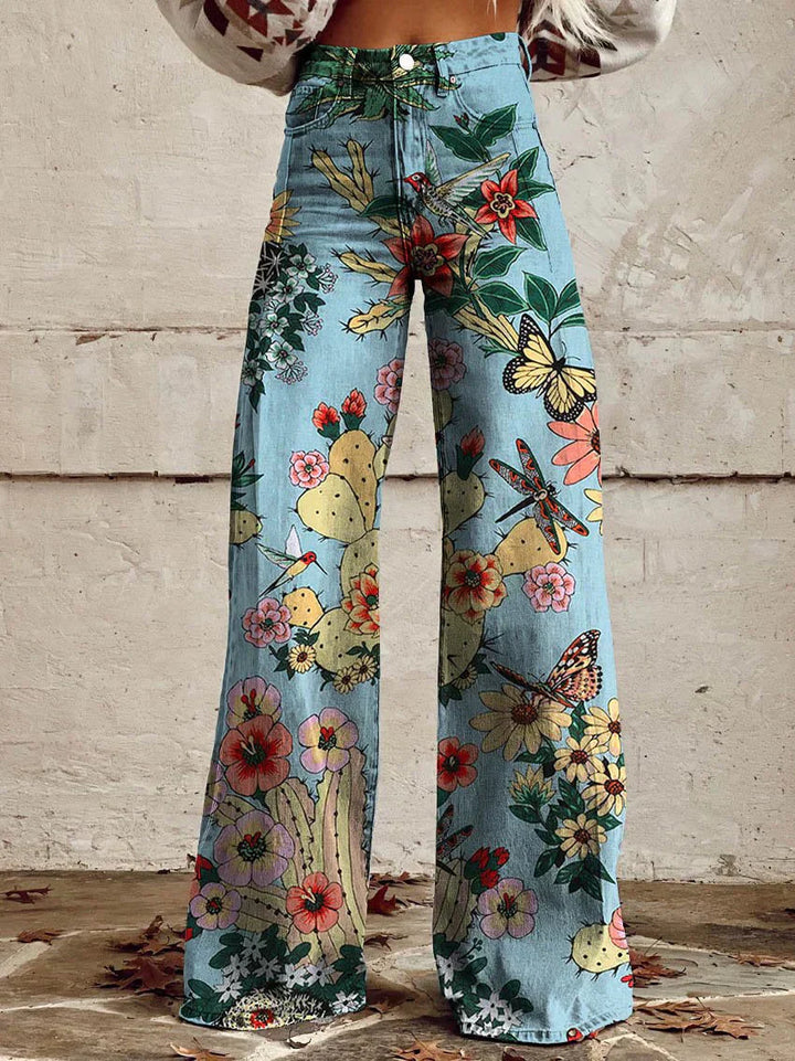 Women’s High Waist Wide Leg Pants | Printed