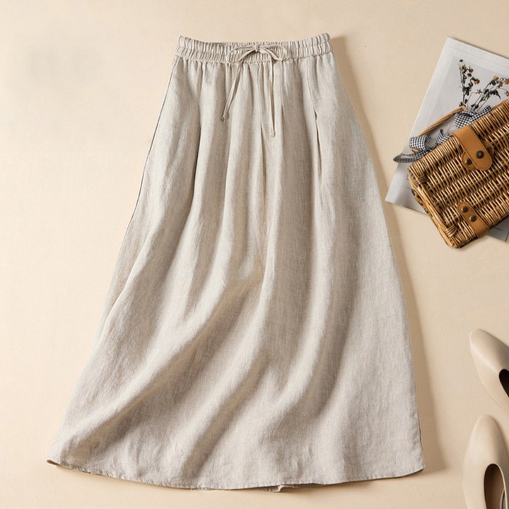 Women's A-Line Drawstring Skirt | Midi