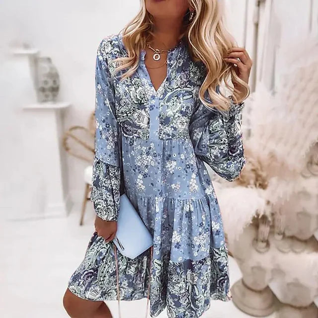 Women's Boho Ruffle Dress | Mini