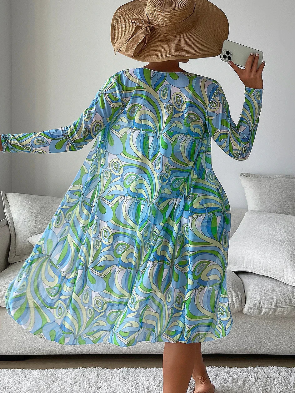 Women's High Waisted Swimwear with Cover-Up