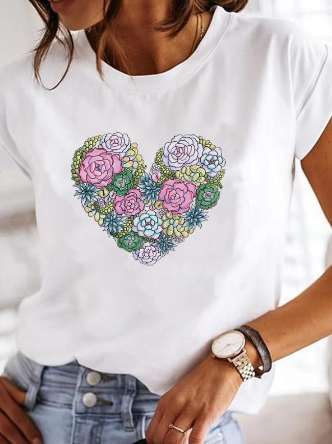 Women's Casual Printed T-Shirt | Short Sleeve