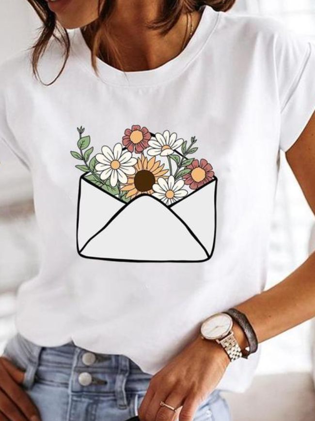 Women's Casual Printed T-Shirt | Short Sleeve