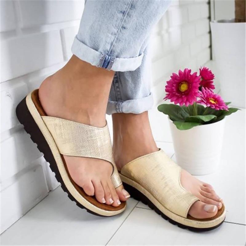 Women's Cross Strap Slide Sandals | Toe Ring