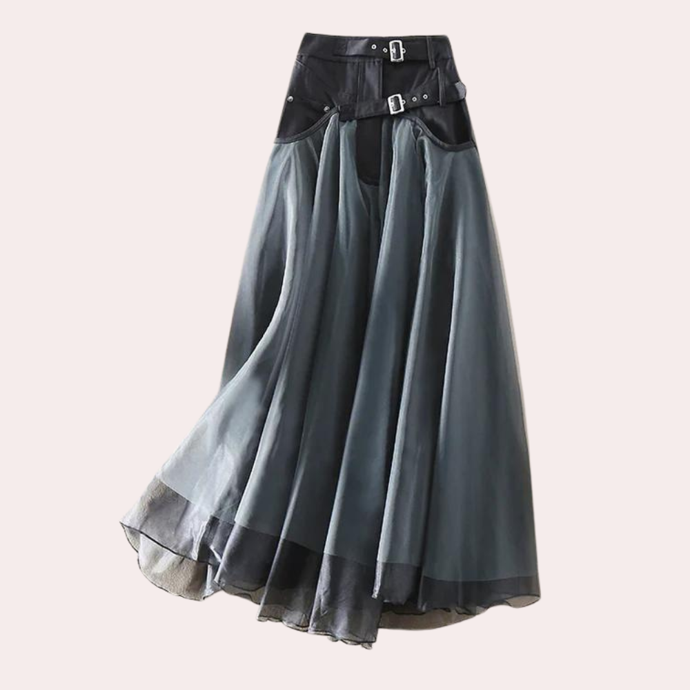 Women’s High Waist Maxi Skirt | Layered