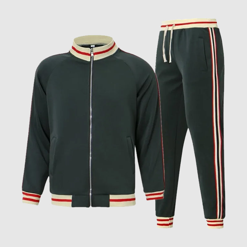Men's Two-Piece Casual Tracksuit Set | Side Stripe