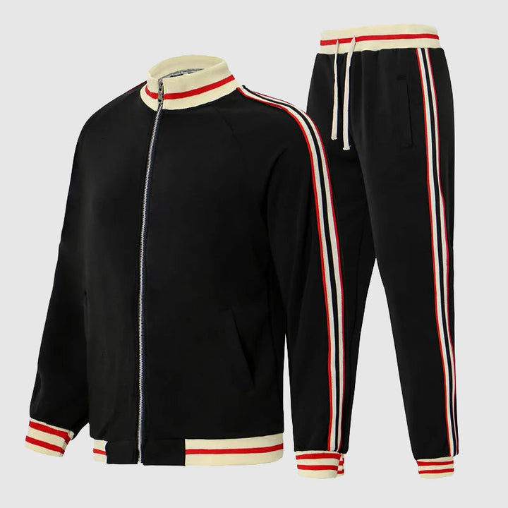 Men's Two-Piece Casual Tracksuit Set | Side Stripe