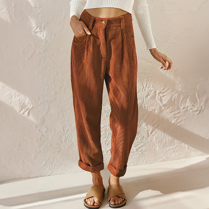 Women’s High Waisted Tapered Pants | Casual