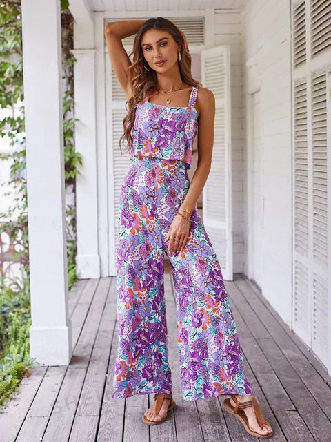 Women's Cropped Wide Leg Jumpsuit | Sleeveless