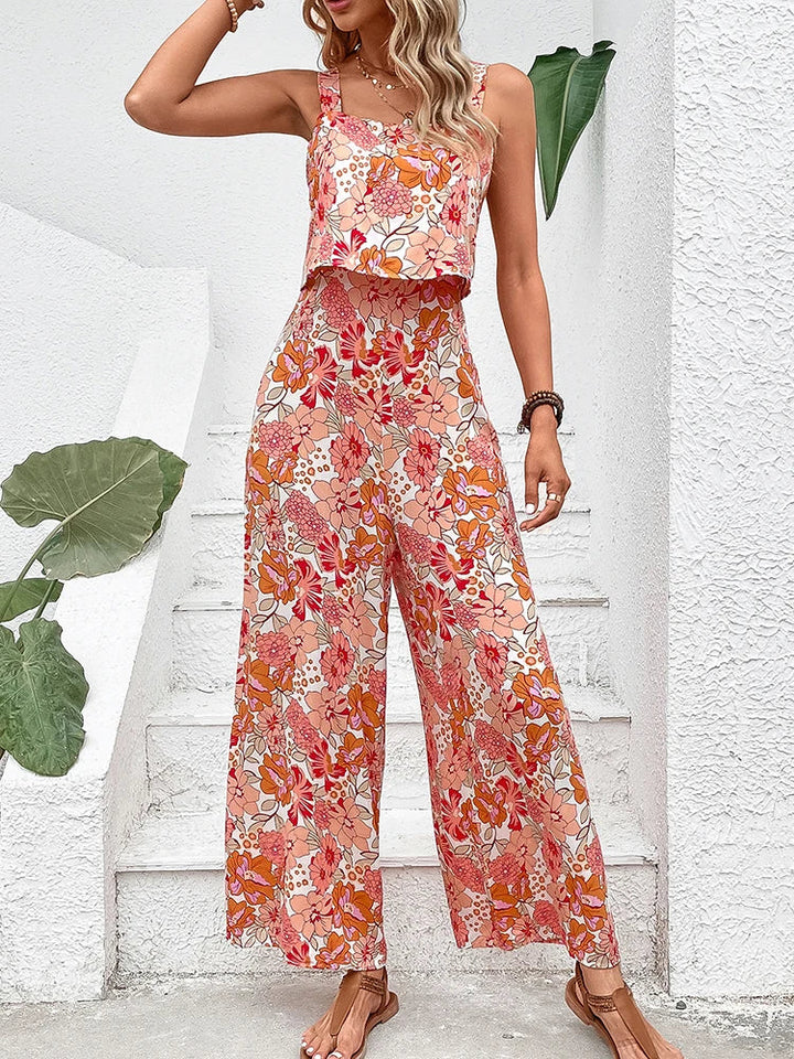 Women's Cropped Wide Leg Jumpsuit | Sleeveless