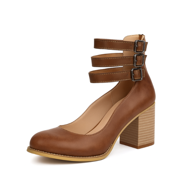 Women's Multi-Strap Ankle Buckle Heels | Vintage