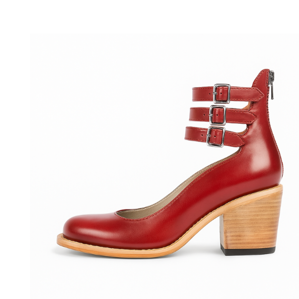 Women's Multi-Strap Ankle Buckle Heels | Vintage