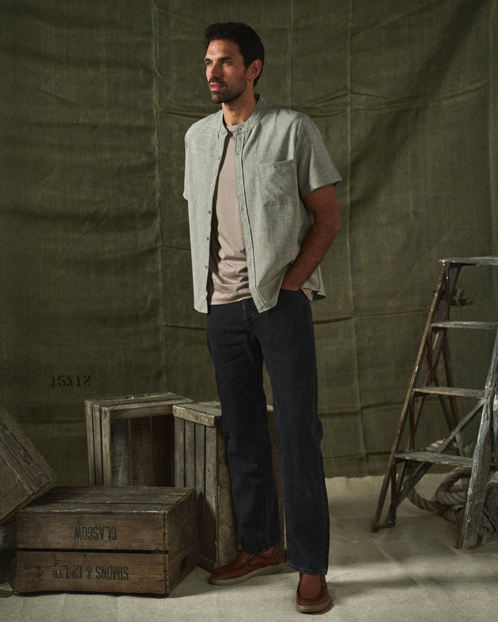 Men's Casual Shirt | Stand-up Collar