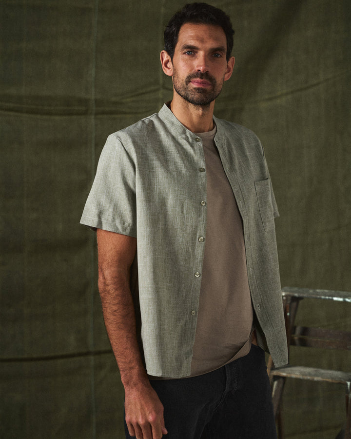 Men's Casual Shirt | Stand-up Collar