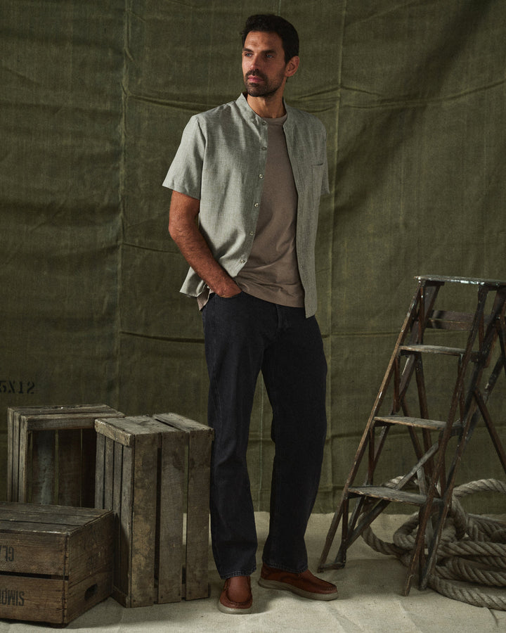 Men's Casual Shirt | Stand-up Collar