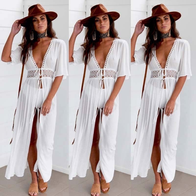 Women’s Beach Cover Up Dress | Tie Front