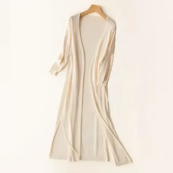 Women's 3/4 Sleeves Relaxed Fit Open Cardigan | Long