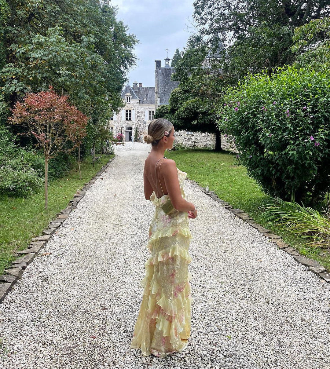 Women's Sleeveless Summer Dress with Ruffles | Maxi