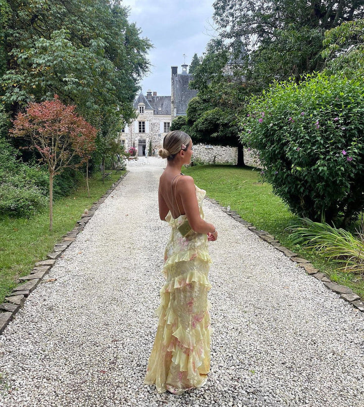 Women's Sleeveless Summer Dress with Ruffles | Maxi