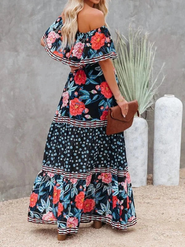 Women's Off Shoulder Mexican Style Summer Dress | Maxi