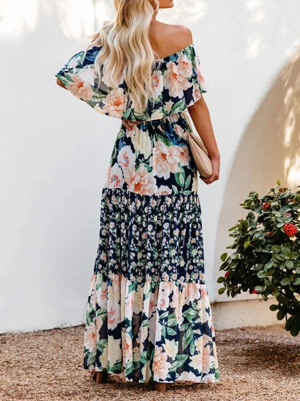 Women's Off Shoulder Mexican Style Summer Dress | Maxi
