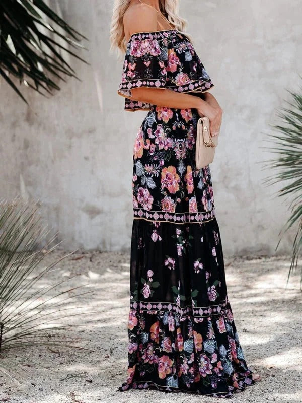 Women's Off Shoulder Mexican Style Summer Dress | Maxi