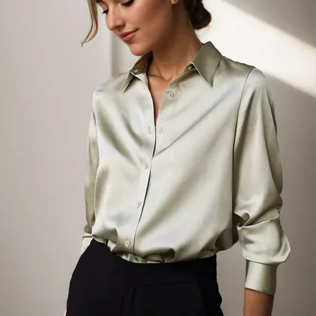 Women's Long Sleeves Button Down Shirt | Collar
