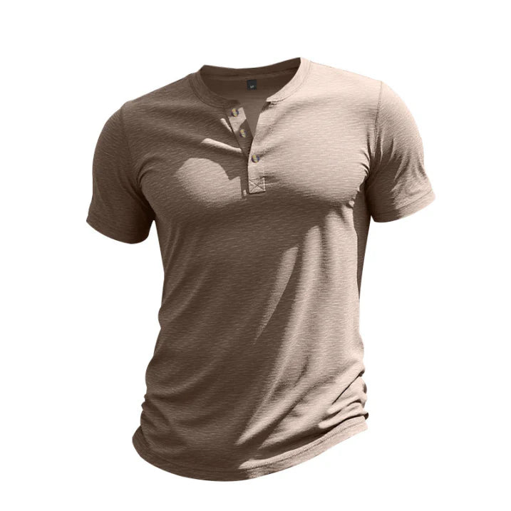 Men's Short Sleeves Henley T-Shirt | Casual