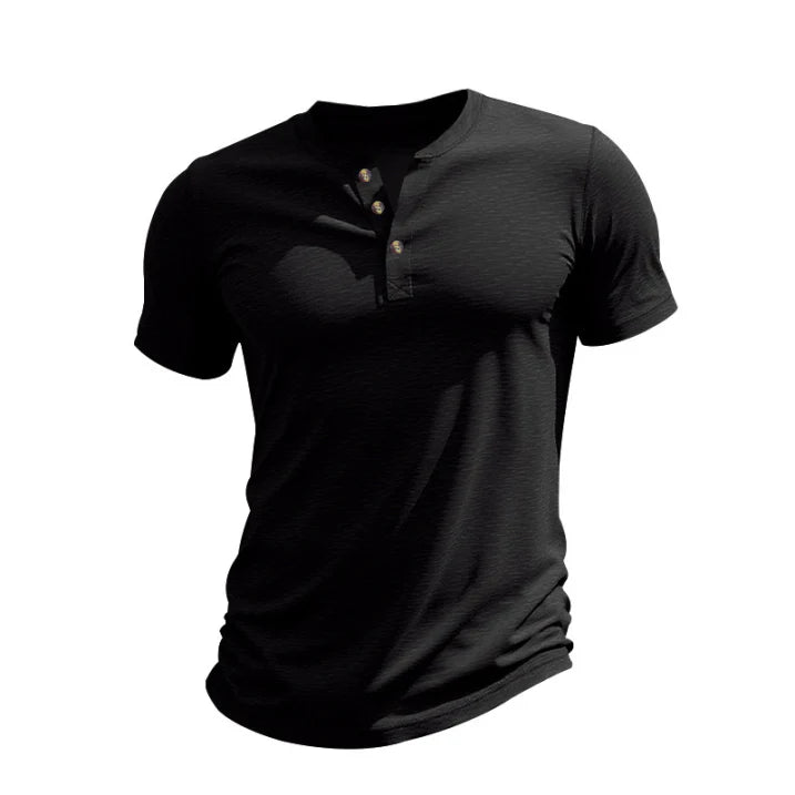 Men's Short Sleeves Henley T-Shirt | Casual
