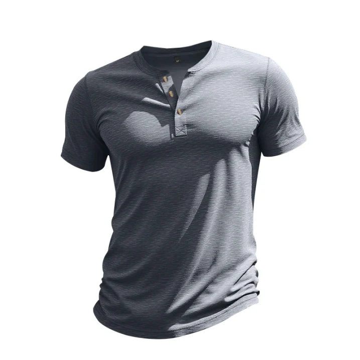 Men's Short Sleeves Henley T-Shirt | Casual