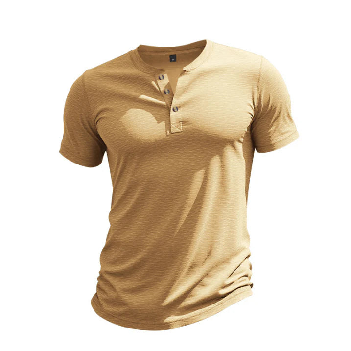Men's Short Sleeves Henley T-Shirt | Casual