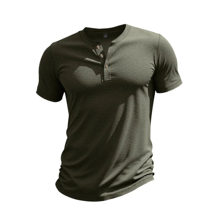 Men's Short Sleeves Henley T-Shirt | Casual
