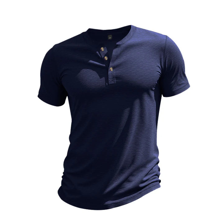 Men's Short Sleeves Henley T-Shirt | Casual
