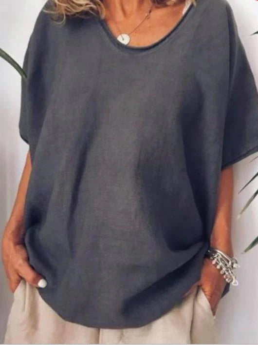 Women's Round Neck Half Sleeves Blouse | Summer