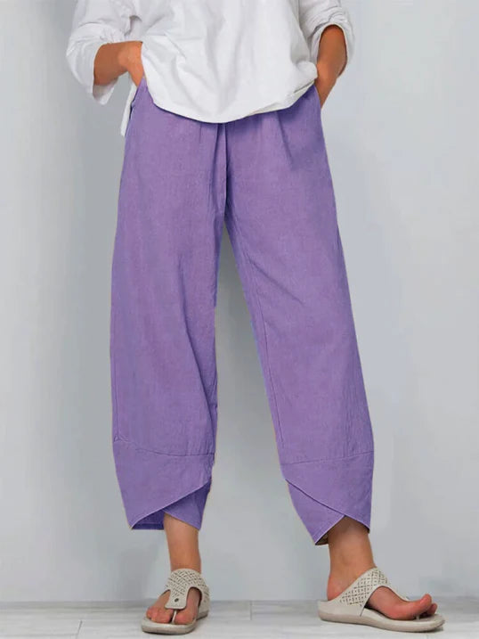 Women's Casual Cropped Trousers | Loose Fit