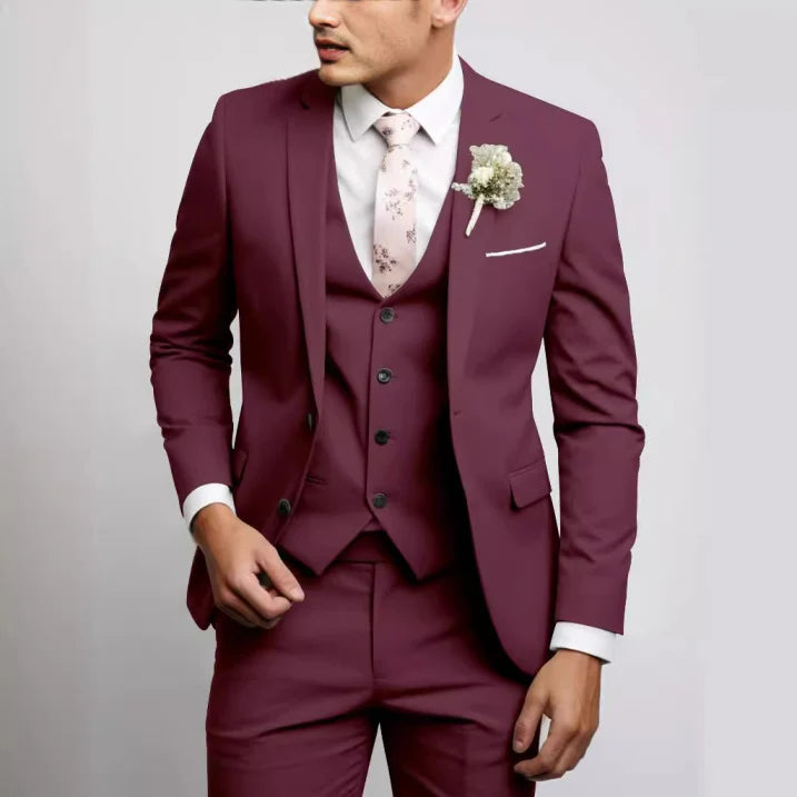 Men's Classic Slim-Fit Wedding Guest Suit | Three-Piece