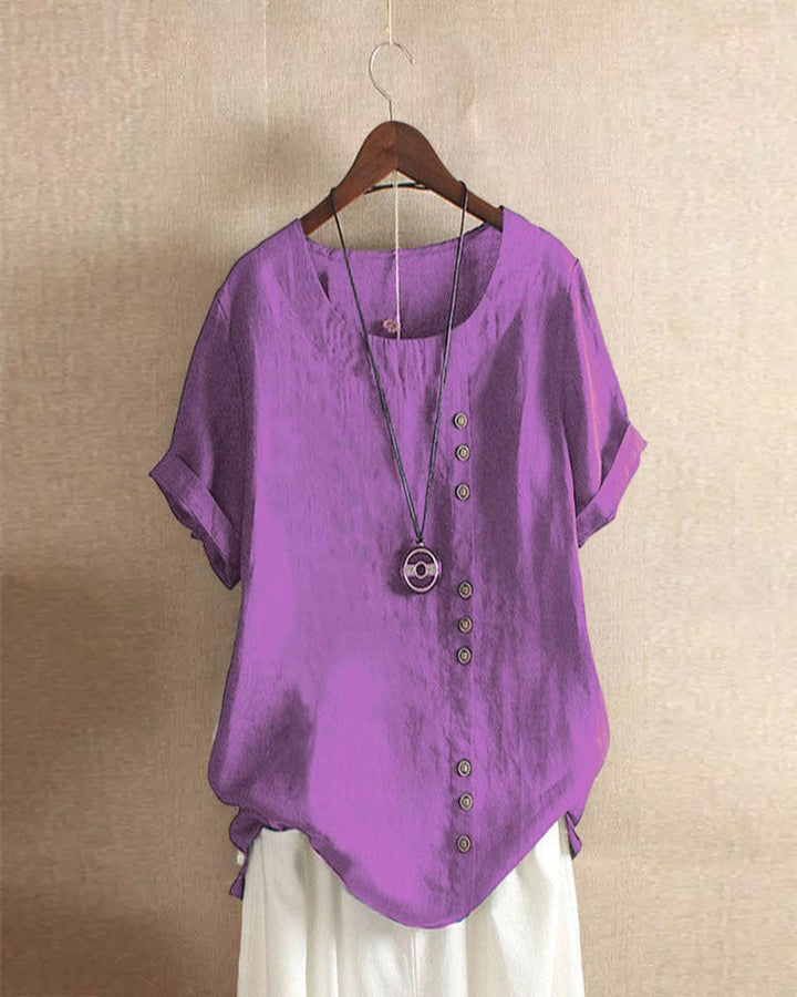Women's Casual Short Sleeve Blouse | Loose Fit