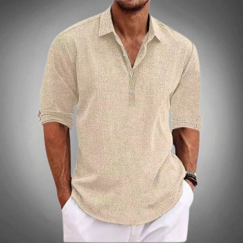 Men’s Button Neck Shirt | Casual